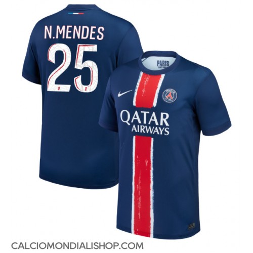 Maglie da calcio Paris Saint-Germain Nuno Mendes #25 Prima Maglia 2024-25 Manica Corta